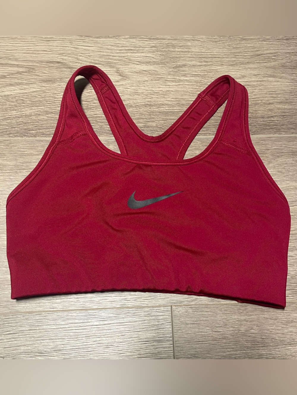 Nike Women's Red Dri-FIT Sports Bra - Supportive Racerback Women’s XS